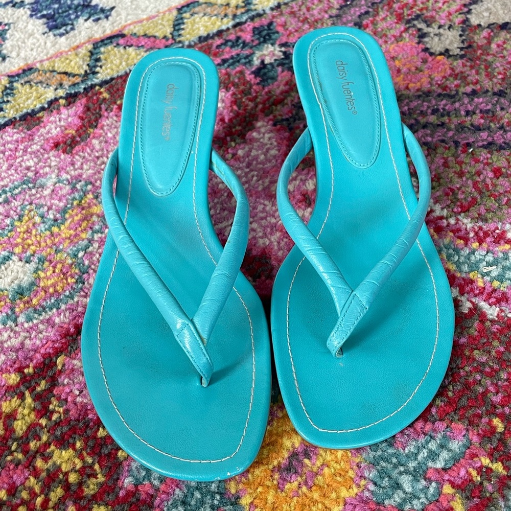 VTG Bright Blue Dailey Fuentes Kitten Heels